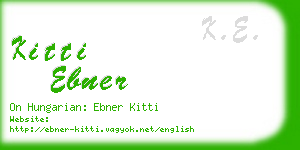 kitti ebner business card